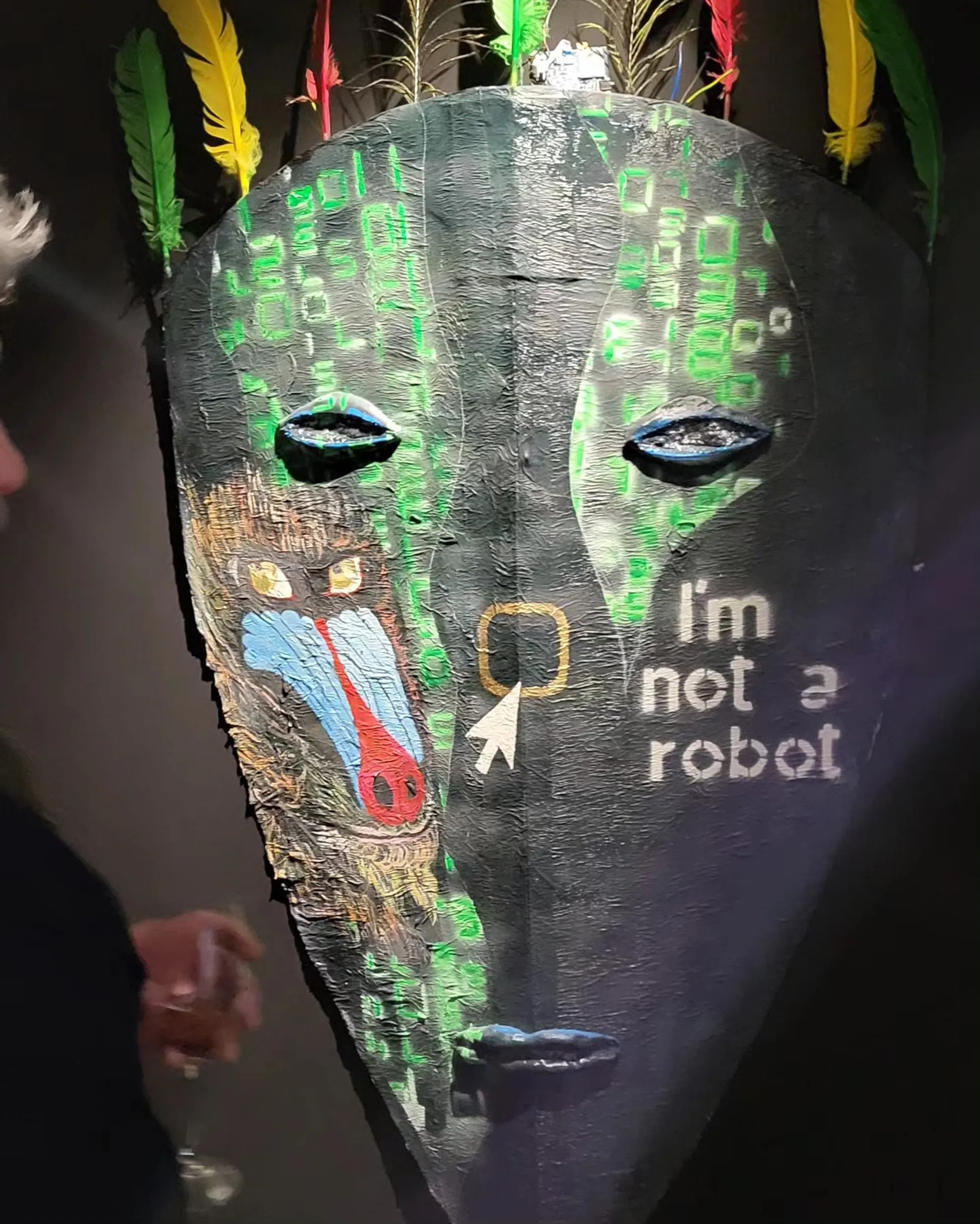 Scudo captcha (Captcha-Schild), Mischtechnik-Gemälde von Federico Carminati, 2024