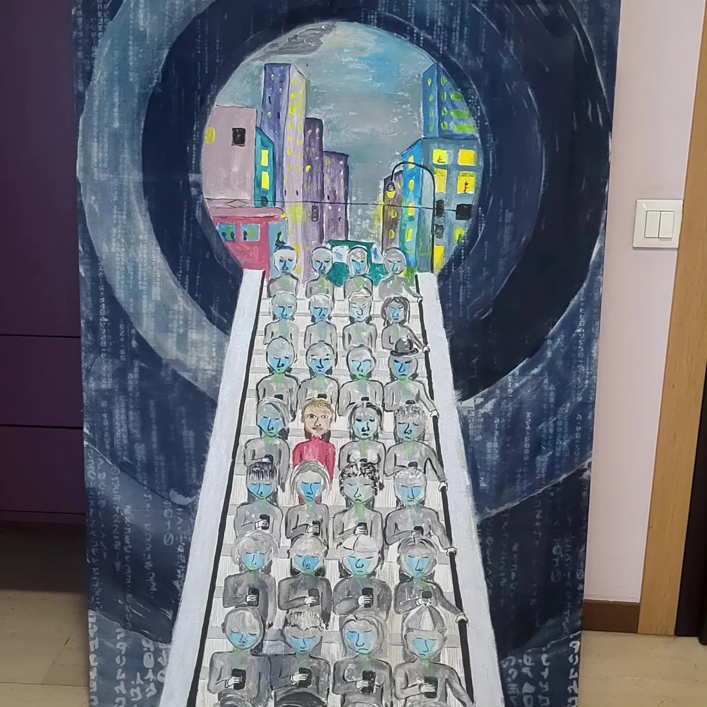Sin título, pintura en técnica mixta de Federico Carminati, 2025